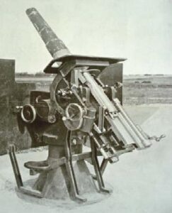 75 mm anti aircraft gun at the Mosede Fort, Copenhagen fortifications